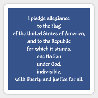 Pledge of Allegiance - 2 Sticker